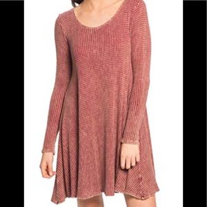 PPLA Clothing Garnet Waffle Weave Swing Dress